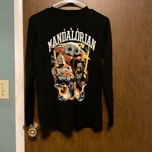 Star Wars the Mandalorian black long sleeve T shirt size S